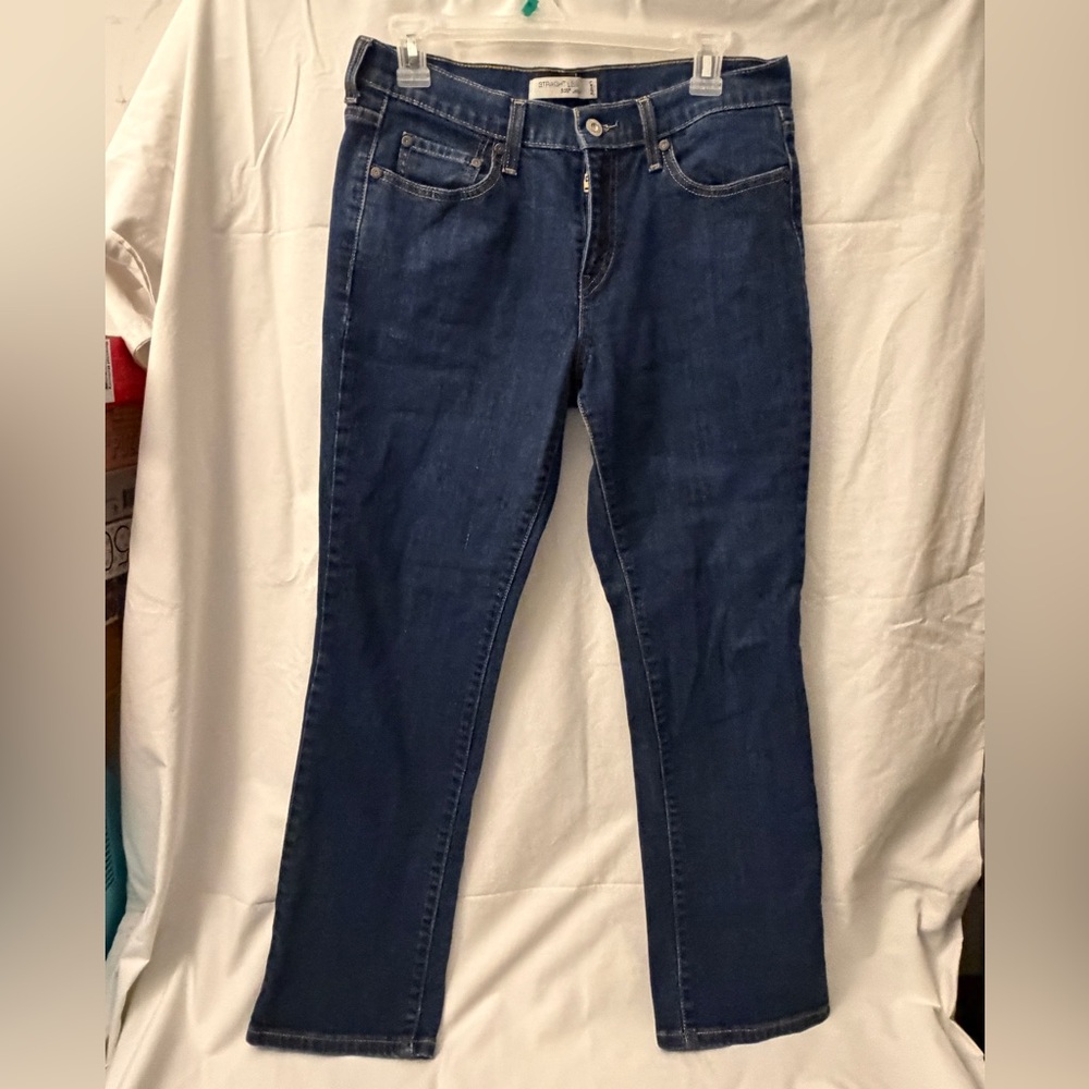 Levi's Women's Dark Indigo Straight-Leg Jeans